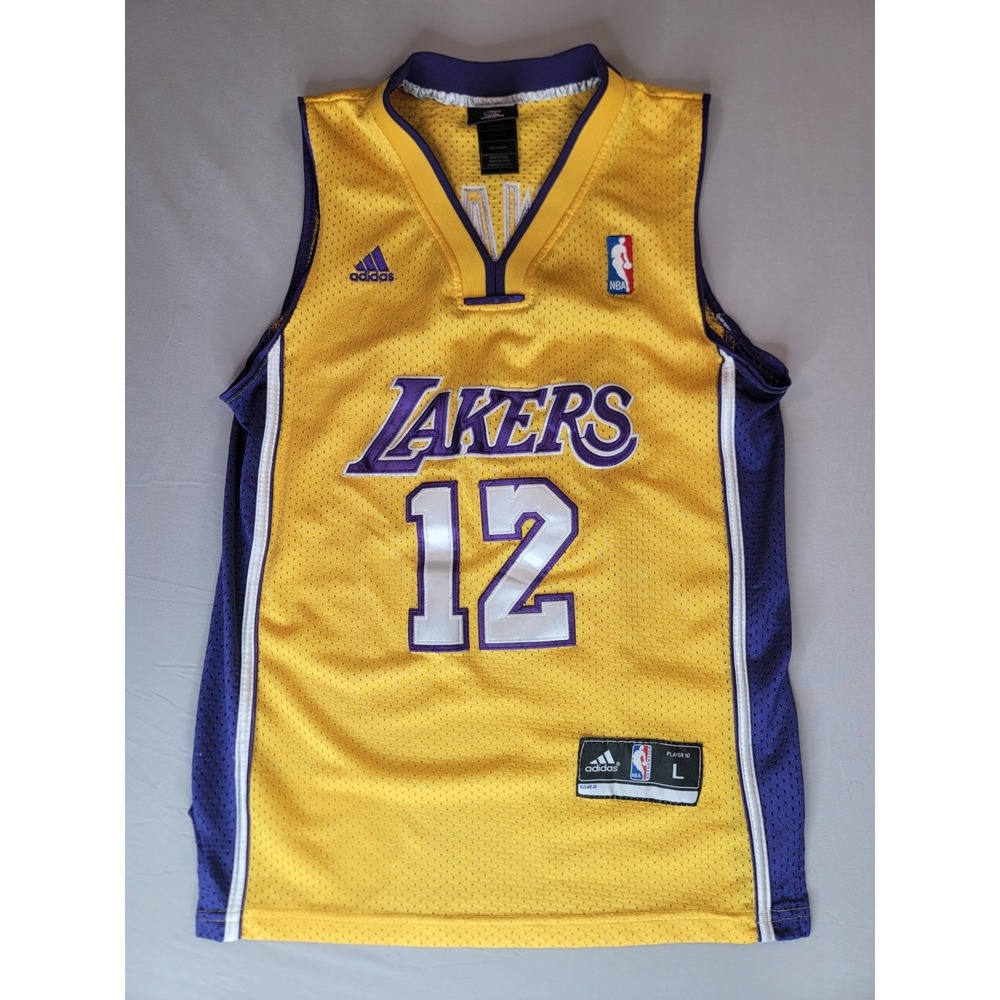 Adidas Los Angeles Lakers Dwight Howard #12 Youth Large NBA Jersey Gold Purple